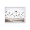 Picture of Seagulls flying on a rainy day _GroupedProduct_Rectangle_Landscape_Photography _GroupedProduct_Rectangle_Landscape_Framed_Matted_