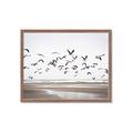 Picture of Seagulls flying on a rainy day _GroupedProduct_Rectangle_Landscape_Photography _GroupedProduct_Rectangle_Landscape_Framed_Matted_