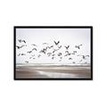 Picture of Seagulls flying on a rainy day _GroupedProduct_Rectangle_Landscape_Photography _GroupedProduct_Rectangle_Landscape_Framed_Matted_