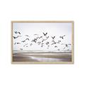Picture of Seagulls flying on a rainy day _GroupedProduct_Rectangle_Landscape_Photography _GroupedProduct_Rectangle_Landscape_Framed_Matted_