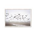 Picture of Seagulls flying on a rainy day _GroupedProduct_Rectangle_Landscape_Photography _GroupedProduct_Rectangle_Landscape_Framed_Matted_