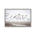 Picture of Seagulls flying on a rainy day _GroupedProduct_Rectangle_Landscape_Photography _GroupedProduct_Rectangle_Landscape_Framed_Matted_