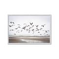 Picture of Seagulls flying on a rainy day _GroupedProduct_Rectangle_Landscape_Photography _GroupedProduct_Rectangle_Landscape_Framed_Matted_