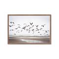 Picture of Seagulls flying on a rainy day _GroupedProduct_Rectangle_Landscape_Photography _GroupedProduct_Rectangle_Landscape_Framed_Matted_
