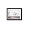 Picture of Seagulls flying on a rainy day _GroupedProduct_Rectangle_Landscape_Photography _GroupedProduct_Rectangle_Landscape_Framed_Matted_