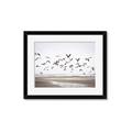 Picture of Seagulls flying on a rainy day _GroupedProduct_Rectangle_Landscape_Photography _GroupedProduct_Rectangle_Landscape_Framed_Matted_