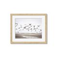 Picture of Seagulls flying on a rainy day _GroupedProduct_Rectangle_Landscape_Photography _GroupedProduct_Rectangle_Landscape_Framed_Matted_
