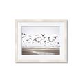 Picture of Seagulls flying on a rainy day _GroupedProduct_Rectangle_Landscape_Photography _GroupedProduct_Rectangle_Landscape_Framed_Matted_