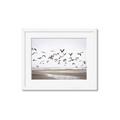 Picture of Seagulls flying on a rainy day _GroupedProduct_Rectangle_Landscape_Photography _GroupedProduct_Rectangle_Landscape_Framed_Matted_