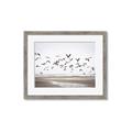 Picture of Seagulls flying on a rainy day _GroupedProduct_Rectangle_Landscape_Photography _GroupedProduct_Rectangle_Landscape_Framed_Matted_