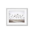 Picture of Seagulls flying on a rainy day _GroupedProduct_Rectangle_Landscape_Photography _GroupedProduct_Rectangle_Landscape_Framed_Matted_