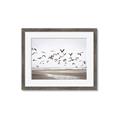 Picture of Seagulls flying on a rainy day _GroupedProduct_Rectangle_Landscape_Photography _GroupedProduct_Rectangle_Landscape_Framed_Matted_
