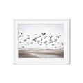 Picture of Seagulls flying on a rainy day _GroupedProduct_Rectangle_Landscape_Photography _GroupedProduct_Rectangle_Landscape_Framed_Matted_