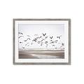 Picture of Seagulls flying on a rainy day _GroupedProduct_Rectangle_Landscape_Photography _GroupedProduct_Rectangle_Landscape_Framed_Matted_