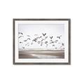 Picture of Seagulls flying on a rainy day _GroupedProduct_Rectangle_Landscape_Photography _GroupedProduct_Rectangle_Landscape_Framed_Matted_