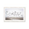 Picture of Seagulls flying on a rainy day _GroupedProduct_Rectangle_Landscape_Photography _GroupedProduct_Rectangle_Landscape_Framed_Matted_