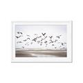 Picture of Seagulls flying on a rainy day _GroupedProduct_Rectangle_Landscape_Photography _GroupedProduct_Rectangle_Landscape_Framed_Matted_