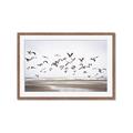 Picture of Seagulls flying on a rainy day _GroupedProduct_Rectangle_Landscape_Photography _GroupedProduct_Rectangle_Landscape_Framed_Matted_