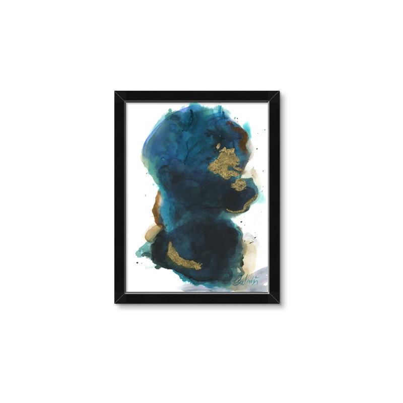Picture of Blue & Gold Flow II _GroupedProduct_Rectangle_Portrait_Framed_Matted_
