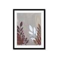 Picture of Brown And White Leaves II _GroupedProduct_Rectangle_Portrait_Framed_Matted_