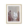 Picture of Brown And White Leaves II _GroupedProduct_Rectangle_Portrait_Framed_Matted_