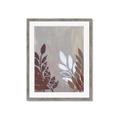 Picture of Brown And White Leaves II _GroupedProduct_Rectangle_Portrait_Framed_Matted_