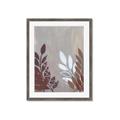 Picture of Brown And White Leaves II _GroupedProduct_Rectangle_Portrait_Framed_Matted_