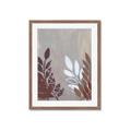 Picture of Brown And White Leaves II _GroupedProduct_Rectangle_Portrait_Framed_Matted_