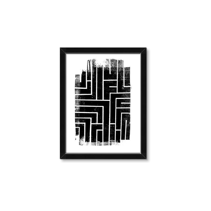 Picture of Simple Maze IV _GroupedProduct_Rectangle_Portrait_Framed_Matted_