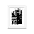 Picture of Simple Maze IV _GroupedProduct_Rectangle_Portrait_Framed_Matted_