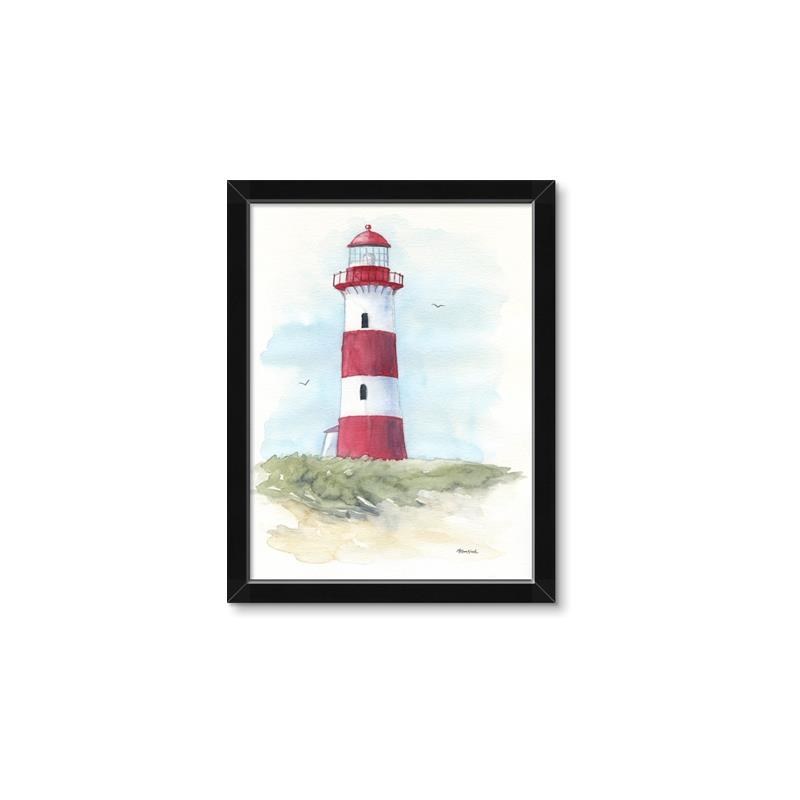 Picture of Red Lighthouse _GroupedProduct_Rectangle_Portrait_Framed_Matted_