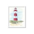 Picture of Red Lighthouse _GroupedProduct_Rectangle_Portrait_Framed_Matted_