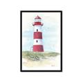 Picture of Red Lighthouse _GroupedProduct_Rectangle_Portrait_Framed_Matted_