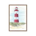 Picture of Red Lighthouse _GroupedProduct_Rectangle_Portrait_Framed_Matted_