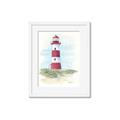 Picture of Red Lighthouse _GroupedProduct_Rectangle_Portrait_Framed_Matted_