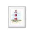 Picture of Red Lighthouse _GroupedProduct_Rectangle_Portrait_Framed_Matted_