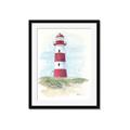Picture of Red Lighthouse _GroupedProduct_Rectangle_Portrait_Framed_Matted_
