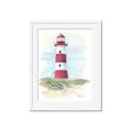 Picture of Red Lighthouse _GroupedProduct_Rectangle_Portrait_Framed_Matted_