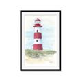 Picture of Red Lighthouse _GroupedProduct_Rectangle_Portrait_Framed_Matted_