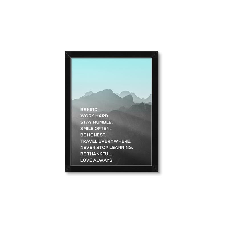 Picture of Be Kind Work Hard I _GroupedProduct_Rectangle_Portrait_Framed_Matted_