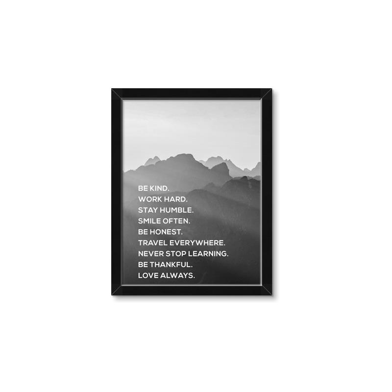 Picture of Be Kind Work Hard II _GroupedProduct_Rectangle_Portrait_Framed_Matted_