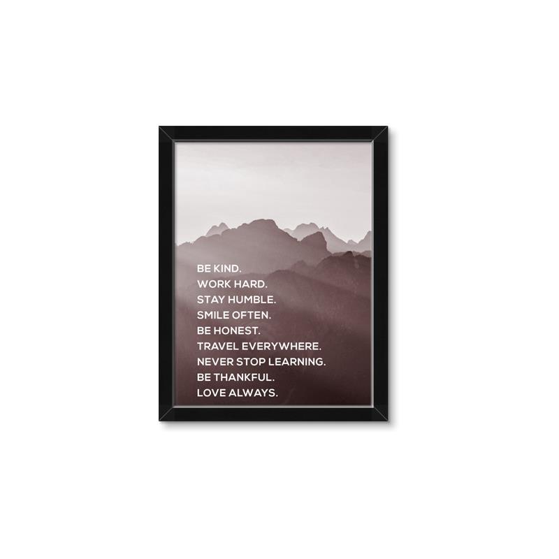 Picture of Be Kind Work Hard III _GroupedProduct_Rectangle_Portrait_Framed_Matted_