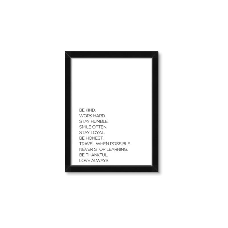 Picture of Be Kind Work Hard IV _GroupedProduct_Rectangle_Portrait_Framed_Matted_