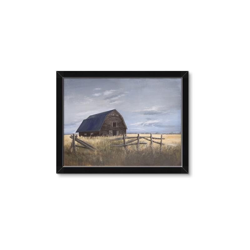 Picture of Wooden Barn in Field  _GroupedProduct_Rectangle_Landscape_Framed_Matted_