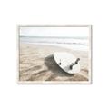 Picture of Surfboard on the Sand _GroupedProduct_Rectangle_Landscape_Photography _GroupedProduct_Rectangle_Landscape_Framed_Matted_