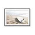 Picture of Surfboard on the Sand _GroupedProduct_Rectangle_Landscape_Photography _GroupedProduct_Rectangle_Landscape_Framed_Matted_