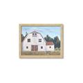 Picture of Red roof barn _GroupedProduct_Rectangle_Landscape_Framed_Matted_