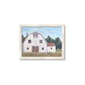 Picture of Red roof barn _GroupedProduct_Rectangle_Landscape_Framed_Matted_