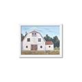 Picture of Red roof barn _GroupedProduct_Rectangle_Landscape_Framed_Matted_