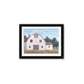 Picture of Red roof barn _GroupedProduct_Rectangle_Landscape_Framed_Matted_